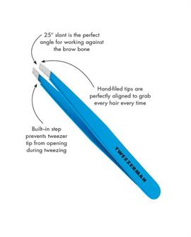 Tweezerman Slant Tweezer - Blue Jewel hos parfumerihamoghende.dk 