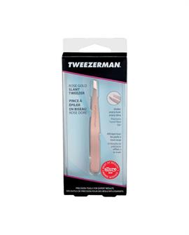 Tweezerman Slant Tweezer - Rose Gold hos parfumerihamoghende.dk 