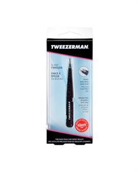Tweezerman Slant Tweezer - Sparkling Black hos parfumerihamoghende.dk 