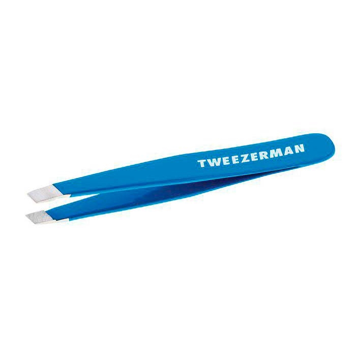 Tweezerman Retail Mini Skråpincet Bahama Blå hos parfumerihamoghende.dk 