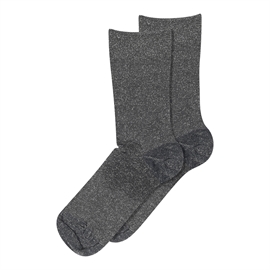 Mp denmark - Pernille Glitter Socks 37/39 - Medium Grey Melange hos parfumerihamoghende.dk 