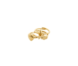 Pilgrim Guldbelagte Breeze Ringe 