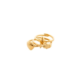 Pilgrim Guldbelagte Breeze Ringe 
