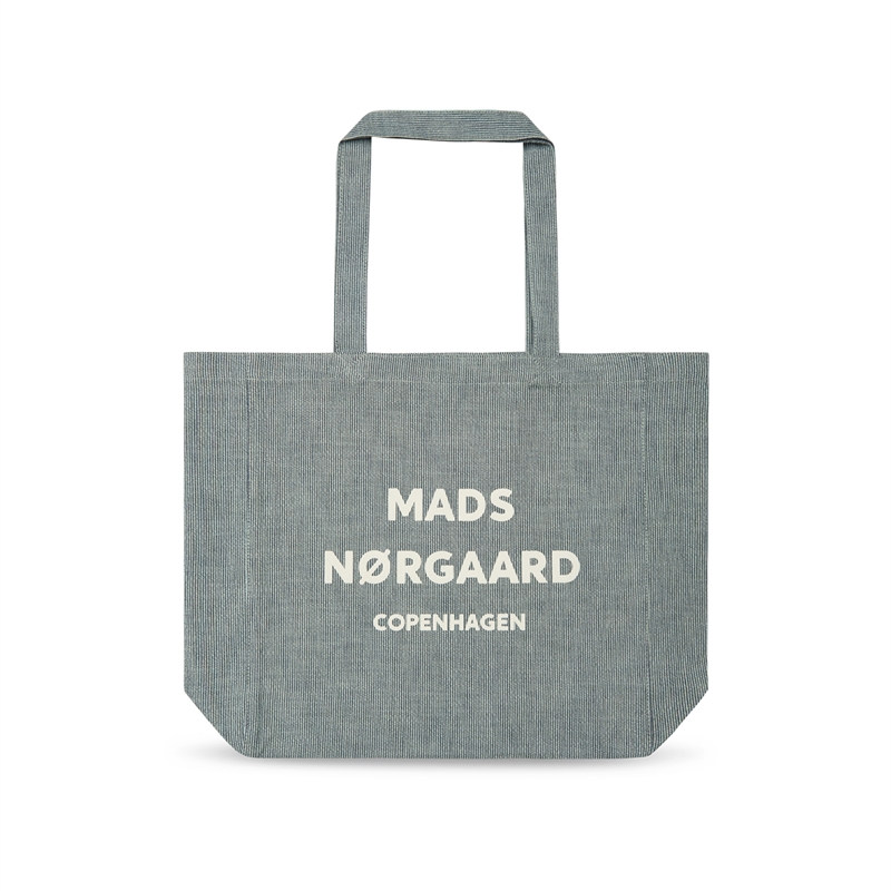 Mads Nørgaard Hickory Stripe Athene Bag - Estate Blue/Cloud Dancer