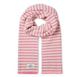 Mads Nørgaard Grafenau Scarf - Begonia Pink/Winter White hos parfumerihamoghende.dk 