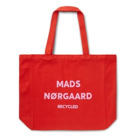 Mads Nørgaard Recycled Boutique Athene Bag - Fiery Red/White hos parfumerihamoghende.dk 