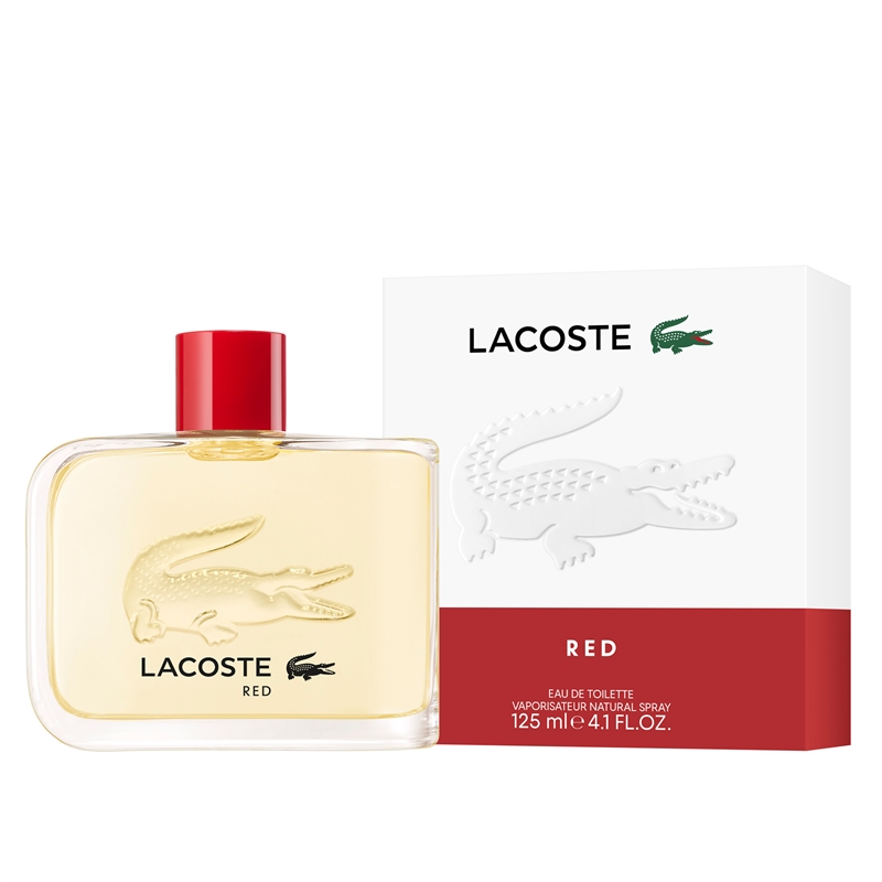 Lacoste Red 125 ml edt hos parfumerihamoghende.dk 