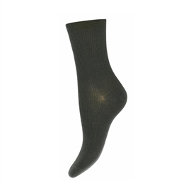 Mp denmark - Fine Wool Rib Socks 37/39 - Dusty Ivy hos parfumerihamoghende.dk 
