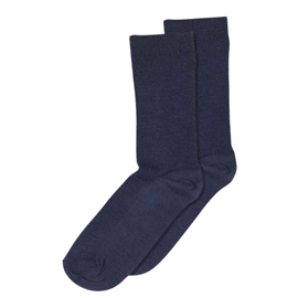 Mp Denmark Fine Wool Rib Socks 40/42 - Navy hos parfumerihamoghende.dk 