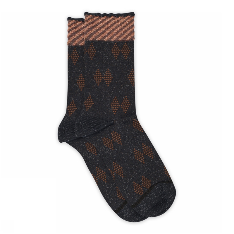 MP Denmark Flora Glitter Socks - Navy 40/42 hos parfumerihamoghende.dk 