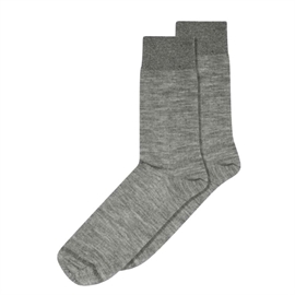 mp Denmark Erina Wool Rib Socks 40/42 - Grey Melange hos parfumerihamoghende.dk 