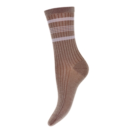 mp Denmark - Nohl Glitter Socks 37/39 - Hot Chocolate hos parfumerihamoghende.dk 