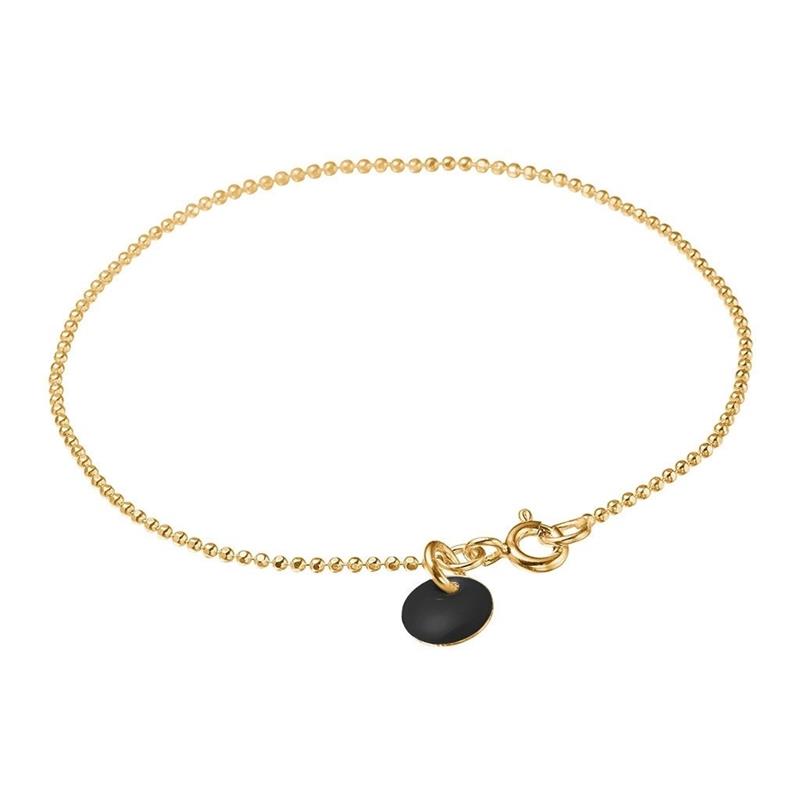 ENAMEL Copenhagen Ball Chain Bracelet - Black hos parfumerihamoghende.dk 