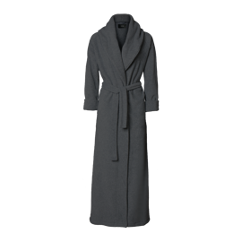 Karmameju Mount Everest Fleece Bathrobe Dark Grey Small