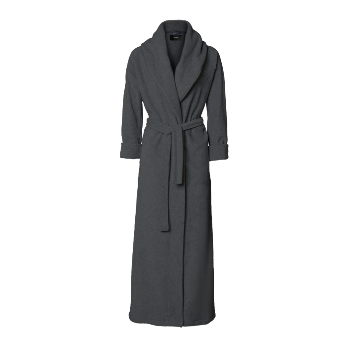 Karmameju Mount Everest Fleece Bathrobe Dark Grey Medium