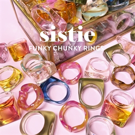 Sistie Tori Chunky Ring Light Pink Onesize hos parfumerihamoghende.dk