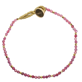 IBU Jewels Lulu Stone Dot Bracelet Pink Tourmaline hos parfumerihamoghende.dk 