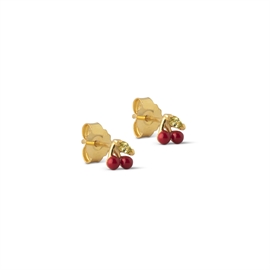 ENAMEL Copenhagen Cherry Studs - Red hos parfumerihamoghende.dk 