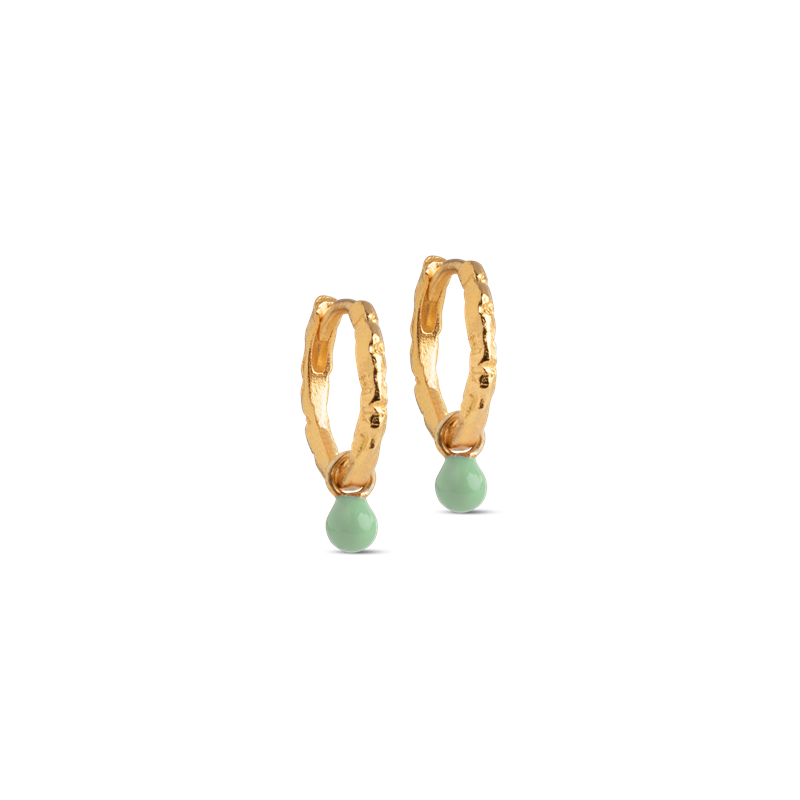 ENAMEL Copenhagen Belle Hoops - Dusty Green hos parfumerihamoghende.dk 