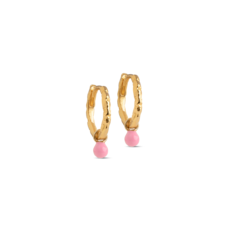 ENAMEL Copenhagen Belle Hoops - Light Pink hos parfumerihamoghende.dk 