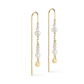 ENAMEL Copenhagen Sofia Earrings - Light Pink, Kaki Green, Peach and Pearl hos parfumerihamoghende.dk 