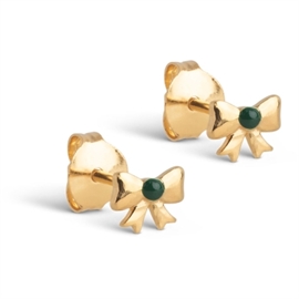 Enamel Copenhagen Baby Bow Øreringe - Petrol Green hos parfumerihamoghende.dk 