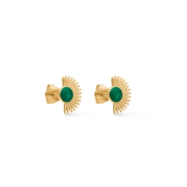 ENAMEL Copenhagen Soleil Studs - Petrol Green hos parfumerihamoghende.dk 