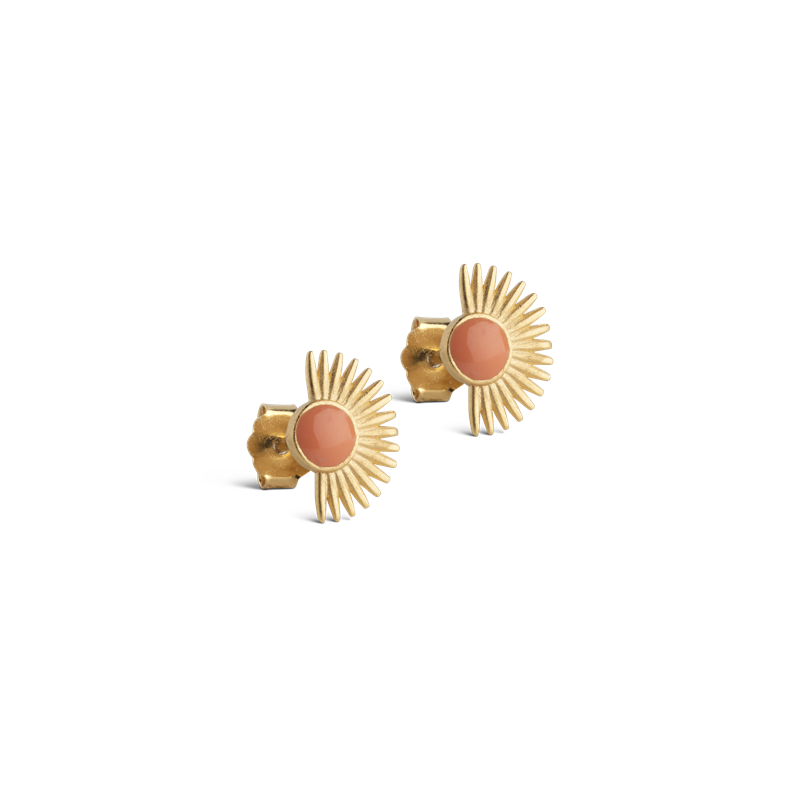 ENAMEL Copenhagen Soleil Studs - Light Coral 