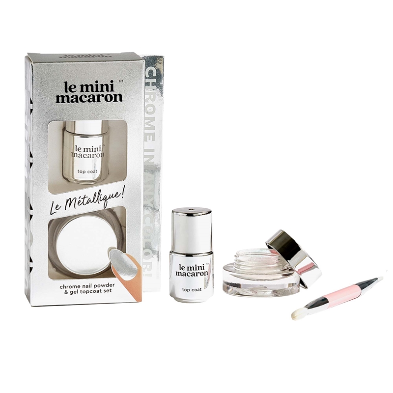 Le Mini Macaron - Le Metallique Chrome Powder Set hos parfumerihamoghende.dk 