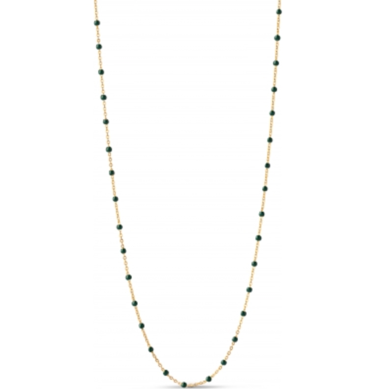 ENAMEL Copenhagen Lola Necklace - Petrol Green hos parfumerihamoghende.dk 