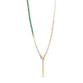 ENAMEL Copenhagen Gabriella Necklace - Green, Peach, Pearl hos parfumerihamoghende.dk 
