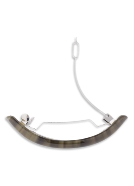 Sui Ava Curved Bone Hårspænde - Green hos parfumerihamoghende.dk 