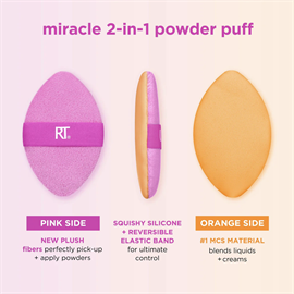 Real Techniques - 2 in 1 Miracle Powder Puff hos parfumerihamoghende.dk 