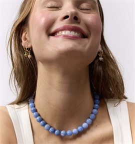 Soï Copenhagen Faro Aquamarin Krystal Halskæde hos parfumerihamoghende.dk 