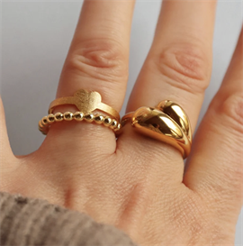 LULU Copenhagen Bubble Ring Forgyldt hos parfumerihamoghende.dk 