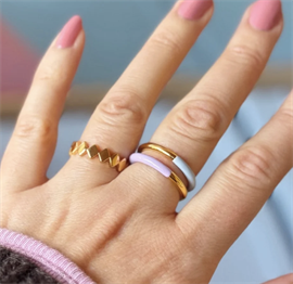 LULU Copenhagen Double Color Ring Skyride Blue hos parfumerihamoghende.dk 