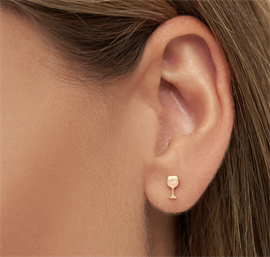LULU Copenhagen Friday Rose Ørering 1 stk. Forgyldt hos parfumerihamoghende.dk 