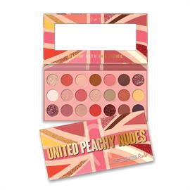 Rude - United Peachy Nudes - 21 Pressed Pigment Shadows Palette hos parfumerihamoghende.dk 