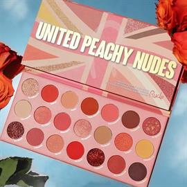 Rude - United Peachy Nudes - 21 Pressed Pigment Shadows Palette hos parfumerihamoghende.dk 