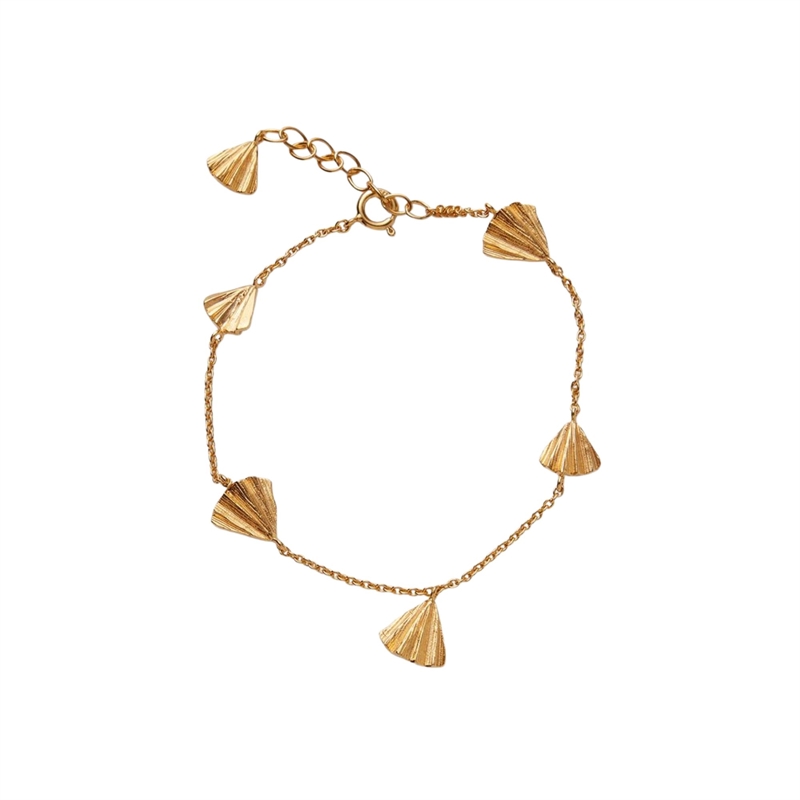 Pernille Corydon Autumn Leaf Bracelet forgyldt armbånd med bladvedhæng hos parfumerihamoghende.dk 