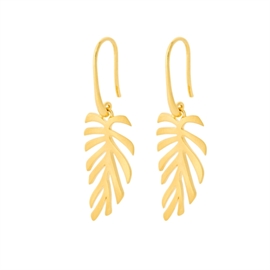 Pernille Corydon Fern Leaf Earhooks 42 mm hos parfumerihamoghende.dk 