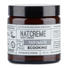 Ecooking Natcreme Parfumefri 50 ml hos parfumerihamoghende.dk 