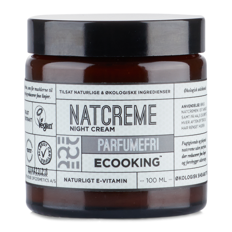 Ecooking Natcreme Parfumefri 50 ml hos parfumerihamoghende.dk 