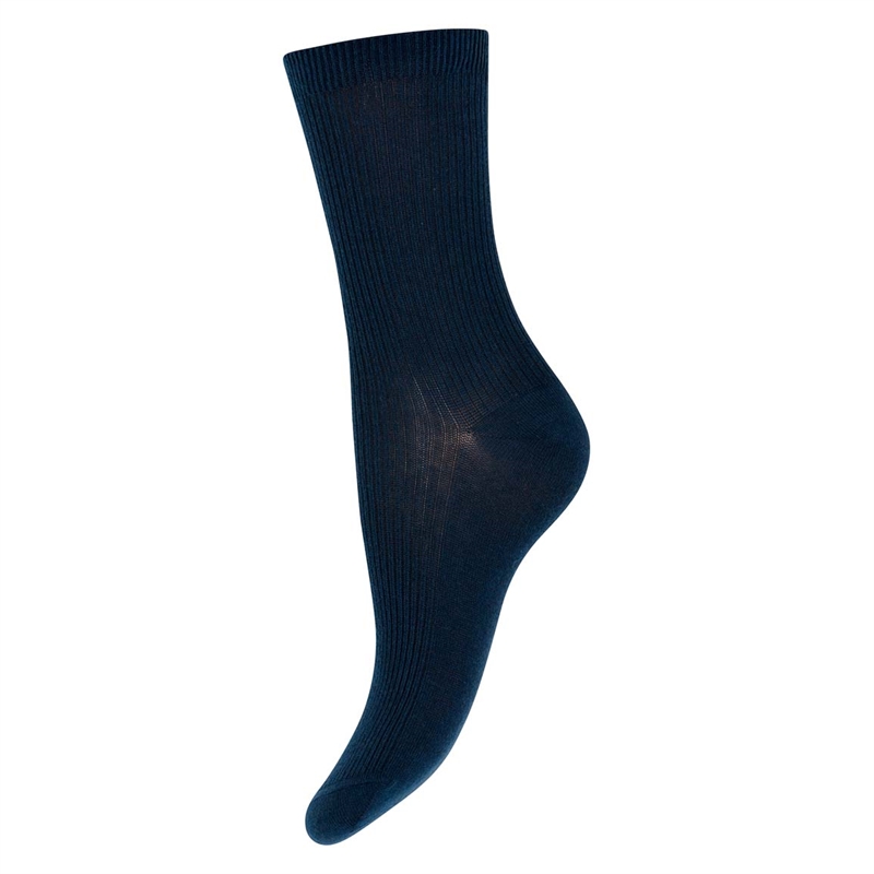 mp Denmark Fine Cotton Rib Socks 40/42 -Navy hos parfumerihamoghende.dk 