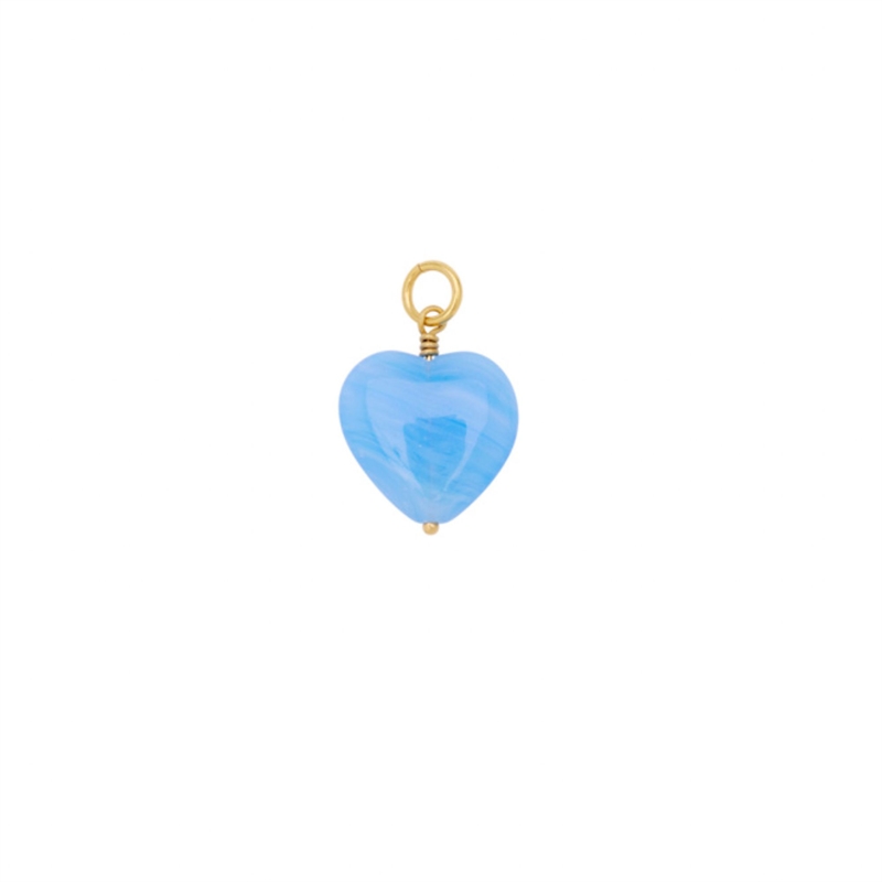 Pico French Grande Heart Vedhæng - Blue