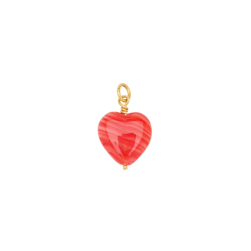 Pico French Grande Heart Vedhæng - Red