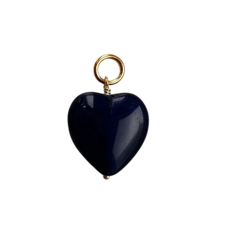 Pico French Grande Heart Vedhæng - Midnight