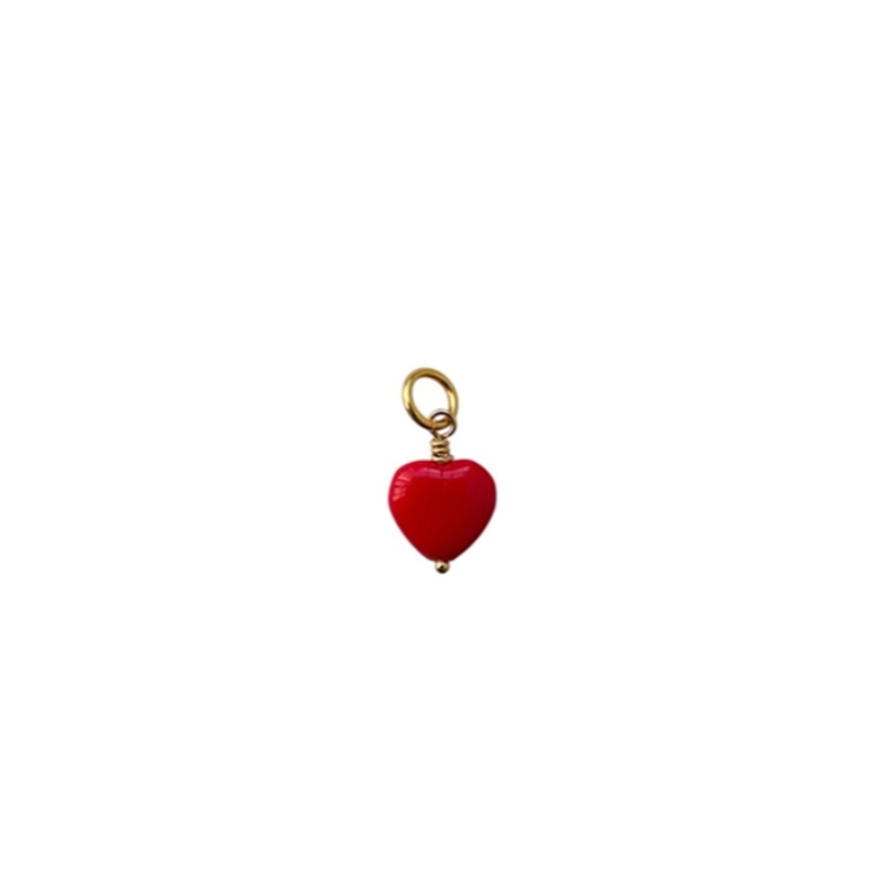 Pico French Heart Vedhæng - Scarlet