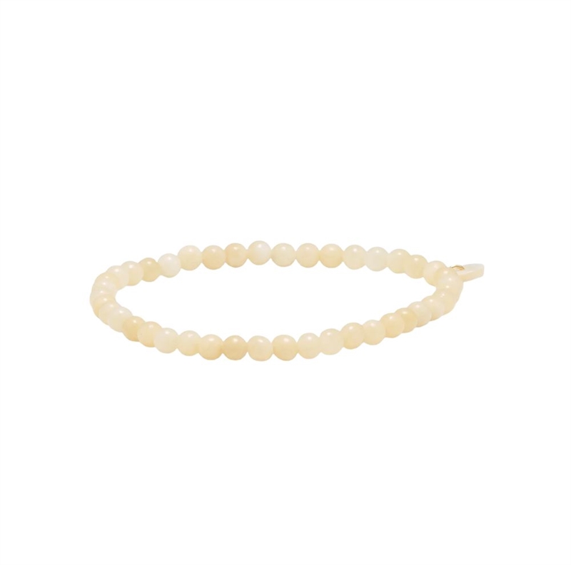 Soi Petite Gul Jade Stretch Armbånd 4 mm