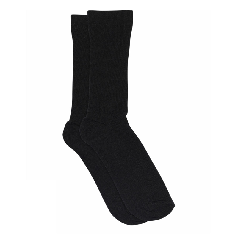 MP Denmark Fine Cotton Rib Socks - Black 40/42 hos parfumerihamoghende.dk 